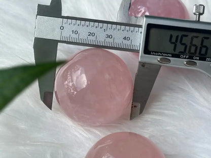 Madagascar Rose Quartz in Star Quartz Sphere Ball 100% Natural Crystal Gemstone - JING WEN CRYSTAL