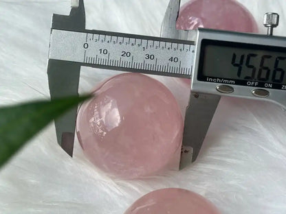 Madagascar Rose Quartz in Star Quartz Sphere Ball 100% Natural Crystal Gemstone - JING WEN CRYSTAL