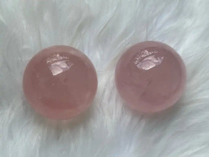 Madagascar Rose Quartz in Star Quartz Sphere Ball 100% Natural Crystal Gemstone - JING WEN CRYSTAL