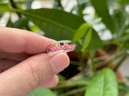 India Ruby Prosperity Ring in Silver 925 A Grade 100% Natural Crystal Gemstone - JING WEN CRYSTAL