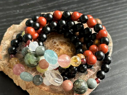 7 Chakra Bracelet Special Intuitively Selected A Grade 100% Natural Crystal Gemstone - JING WEN CRYSTAL