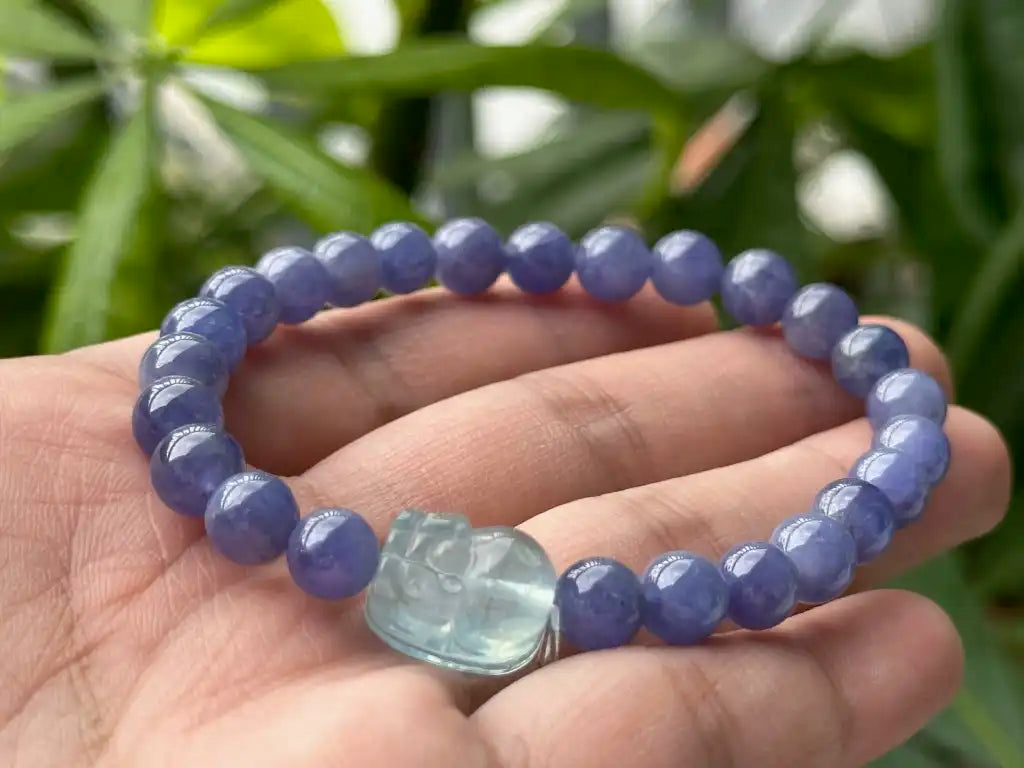 Tanzania Tanzanite Bracelet A Grade 100% Natural Crystal Gemstone - JING WEN CRYSTAL