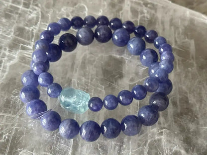 Tanzania Tanzanite Bracelet A Grade 100% Natural Crystal Gemstone - JING WEN CRYSTAL