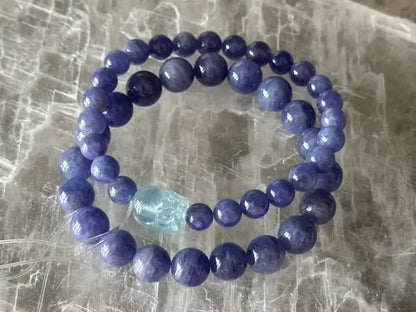 Tanzania Tanzanite Bracelet A Grade 100% Natural Crystal Gemstone - JING WEN CRYSTAL