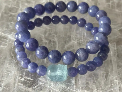 Tanzania Tanzanite Bracelet A Grade 100% Natural Crystal Gemstone - JING WEN CRYSTAL