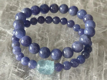 Tanzania Tanzanite Bracelet A Grade 100% Natural Crystal Gemstone - JING WEN CRYSTAL