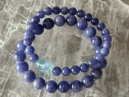 Tanzania Tanzanite Bracelet A Grade 100% Natural Crystal Gemstone - JING WEN CRYSTAL