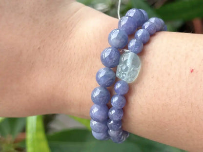 Tanzania Tanzanite Bracelet A Grade 100% Natural Crystal Gemstone - JING WEN CRYSTAL