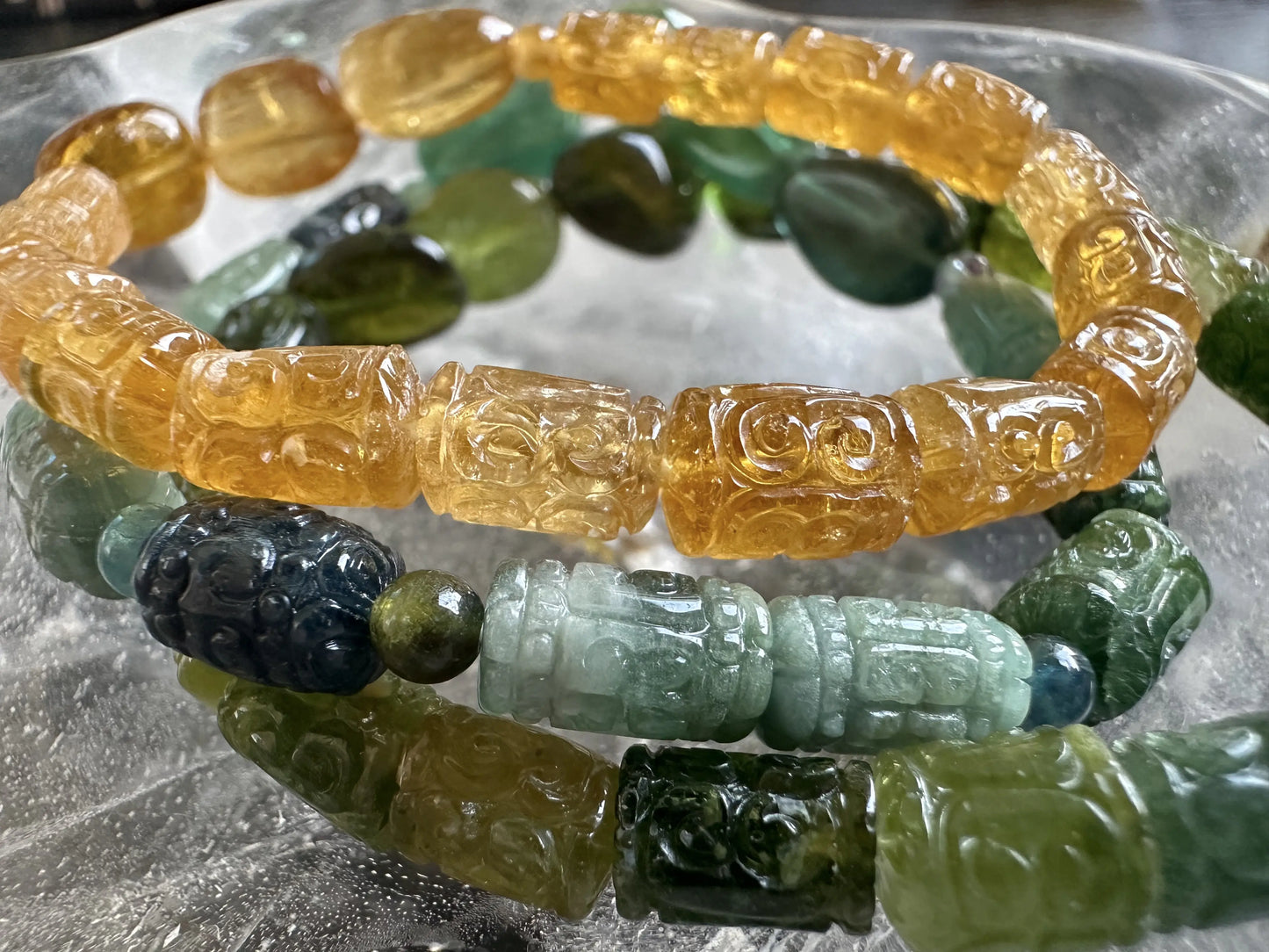 Brazil Multicolor Tourmaline Old Mine Bracelet High A Grade 100% Natural Crystal Gemstone