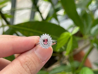 Brazil Tourmaline Adjustable Ring A Grade with Silver 925 100% Natural Crystal Gemstone - JING WEN CRYSTAL