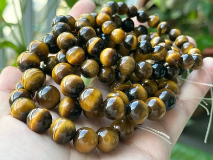 India Yellow Tiger’s Eye Bracelet A Grade 100% Natural Crystal Gemstone - JING WEN CRYSTAL