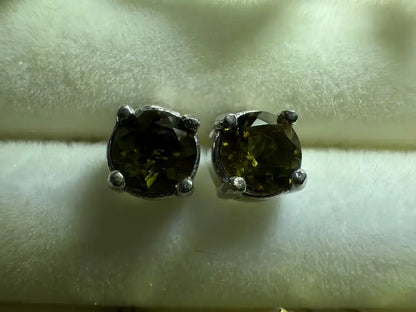 İlbir Anatolian Mountains Zultanite Rare Mineral Earring A Grade in Silver 925 100% Natural Crystal Gemstone - JING WEN CRYSTAL