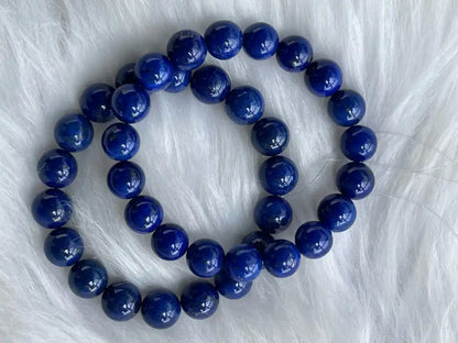 Afghanistan Blue Lapis Lazuli Bracelet A Grade 100% Natural Crystal Gemstone - JING WEN CRYSTAL