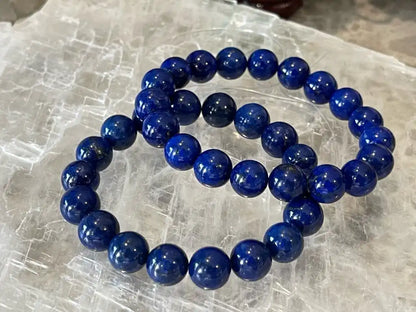 Afghanistan Blue Lapis Lazuli Bracelet A Grade 100% Natural Crystal Gemstone - JING WEN CRYSTAL