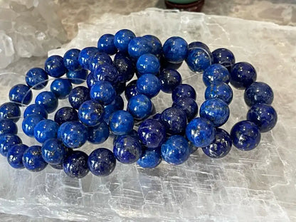 Afghanistan Blue Lapis Lazuli Bracelet A Grade 100% Natural Crystal Gemstone - JING WEN CRYSTAL