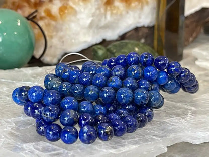 Afghanistan Blue Lapis Lazuli Bracelet A Grade 100% Natural Crystal Gemstone - JING WEN CRYSTAL