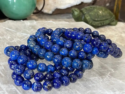 Afghanistan Blue Lapis Lazuli Bracelet A Grade 100% Natural Crystal Gemstone - JING WEN CRYSTAL