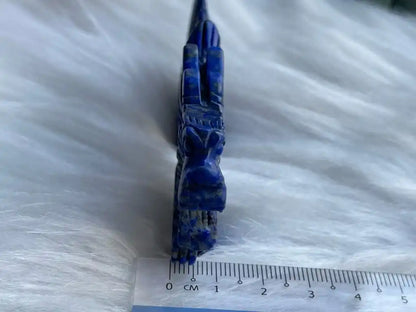 Afghanistan Lapis Lazuli Dragon Carving 9-9.5cm 100% Natural Crystal Gemstone - JING WEN CRYSTAL