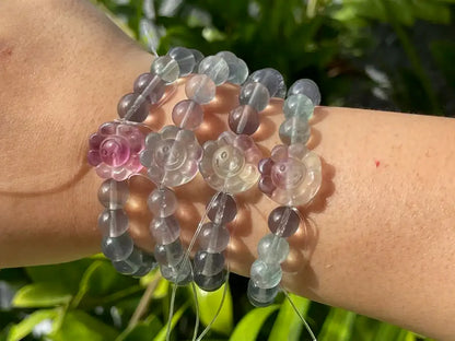 Argentina Fluorite Bracelet A Grade 100% Natural Crystal Gemstone - JING WEN CRYSTAL