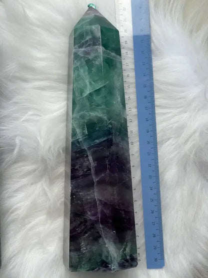 Argentina Fluorite Tower A Grade 100% Natural Crystal Gemstone - JING WEN CRYSTAL