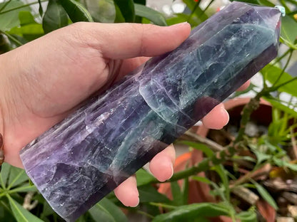 Argentina Fluorite Tower A Grade 100% Natural Crystal Gemstone - JING WEN CRYSTAL