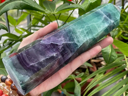 Argentina Fluorite Tower A Grade 100% Natural Crystal Gemstone - JING WEN CRYSTAL