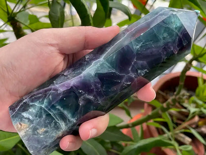 Argentina Fluorite Tower A Grade 100% Natural Crystal Gemstone - JING WEN CRYSTAL