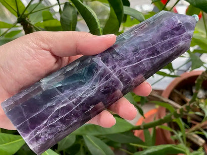 Argentina Fluorite Tower A Grade 100% Natural Crystal Gemstone - JING WEN CRYSTAL