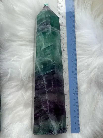 Argentina Fluorite Tower A Grade 100% Natural Crystal Gemstone - JING WEN CRYSTAL