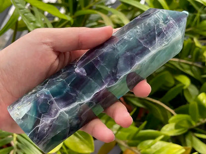 Argentina Fluorite Tower A Grade 100% Natural Crystal Gemstone - JING WEN CRYSTAL