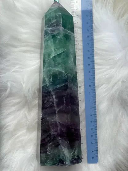 Argentina Fluorite Tower A Grade 100% Natural Crystal Gemstone - JING WEN CRYSTAL