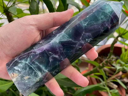 Argentina Fluorite Tower A Grade 100% Natural Crystal Gemstone - JING WEN CRYSTAL