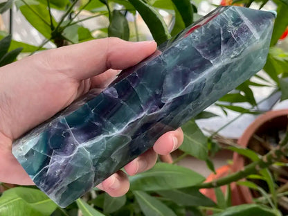 Argentina Fluorite Tower A Grade 100% Natural Crystal Gemstone - JING WEN CRYSTAL