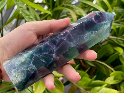 Argentina Fluorite Tower A Grade 100% Natural Crystal Gemstone - JING WEN CRYSTAL