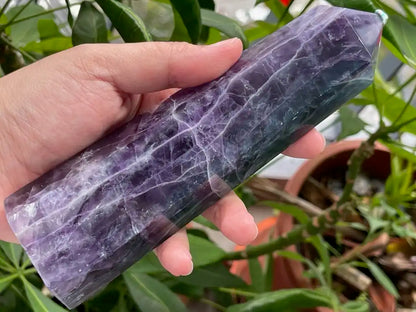 Argentina Fluorite Tower A Grade 100% Natural Crystal Gemstone - JING WEN CRYSTAL