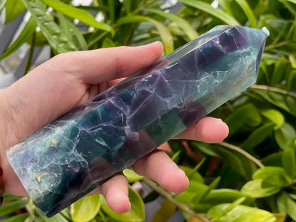 Argentina Fluorite Tower A Grade 100% Natural Crystal Gemstone - JING WEN CRYSTAL