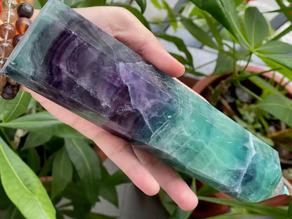 Argentina Fluorite Tower A Grade 100% Natural Crystal Gemstone - JING WEN CRYSTAL