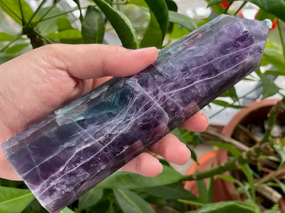 Argentina Fluorite Tower A Grade 100% Natural Crystal Gemstone - JING WEN CRYSTAL