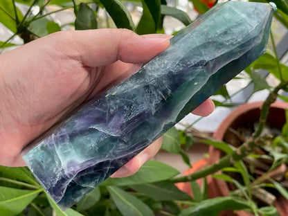 Argentina Fluorite Tower A Grade 100% Natural Crystal Gemstone - JING WEN CRYSTAL