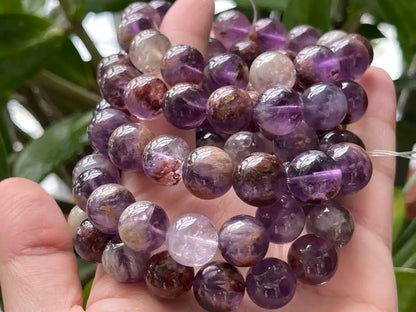 Brazil Amethyst Phantom Quartz Bracelet A Grade 100% Natural Crystal Gemstone - JING WEN CRYSTAL