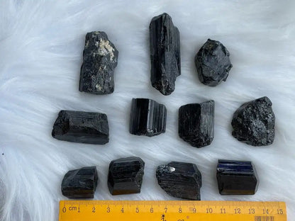 Brazil Black Tourmaline Raw Rock 2-3cm 100% Natural Crystal Gemstone - JING WEN CRYSTAL