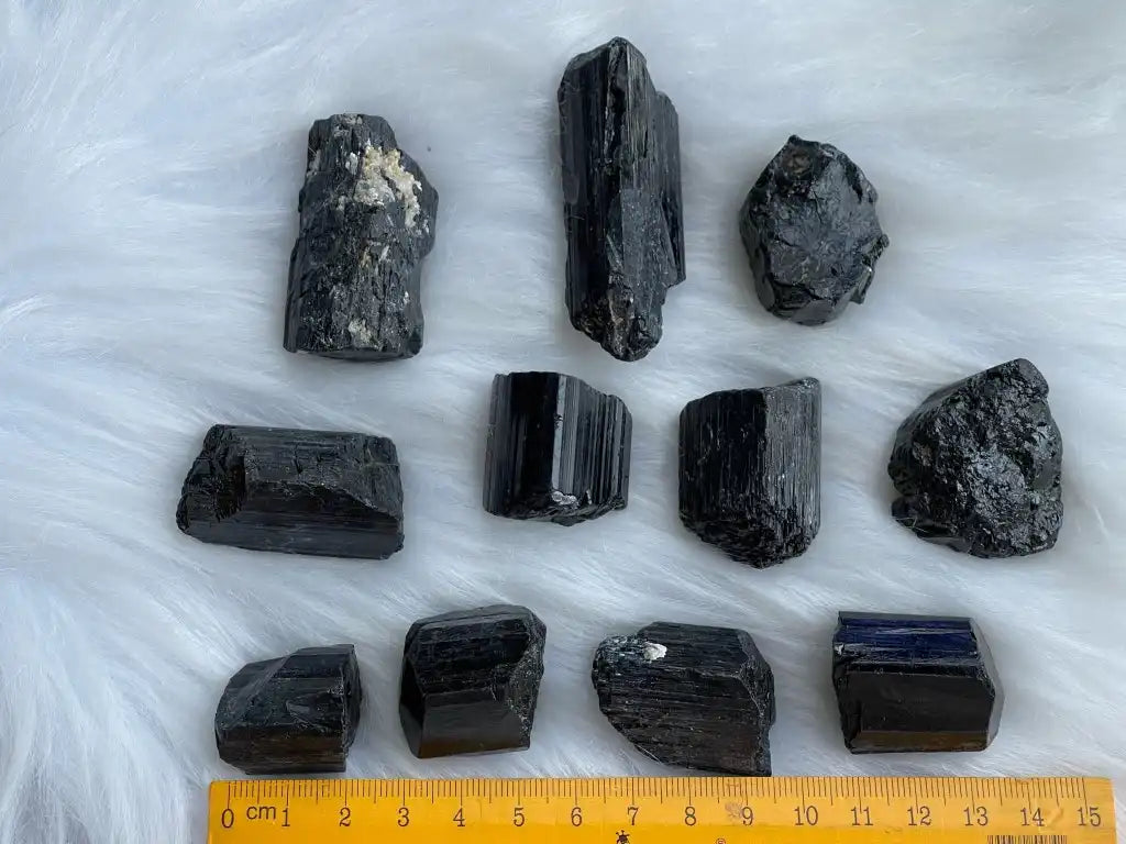 Brazil Black Tourmaline Raw Rock 2-3cm 100% Natural Crystal Gemstone - JING WEN CRYSTAL