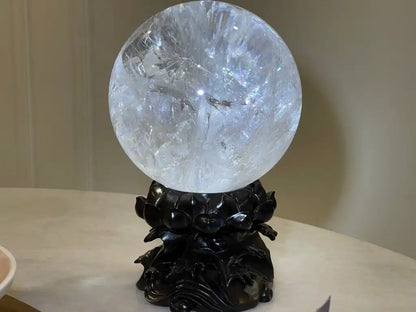 Brazil Clear Quartz Sphere Ball 100% Natural Crystal Gemstone - JING WEN CRYSTAL