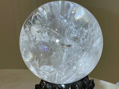 Brazil Clear Quartz Sphere Ball 100% Natural Crystal Gemstone - JING WEN CRYSTAL