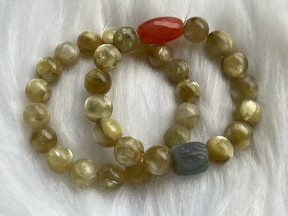 Brazil Golden Mica Bracelet 10-12mm A Grade 100% Natural Crystal Gemstone - JING WEN CRYSTAL