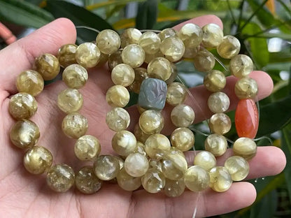 Brazil Golden Mica Bracelet 10-12mm A Grade 100% Natural Crystal Gemstone - JING WEN CRYSTAL