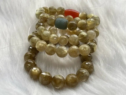 Brazil Golden Mica Bracelet 10-12mm A Grade 100% Natural Crystal Gemstone - JING WEN CRYSTAL