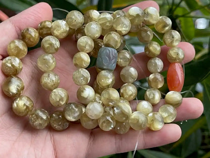 Brazil Golden Mica Bracelet 10-12mm A Grade 100% Natural Crystal Gemstone - JING WEN CRYSTAL