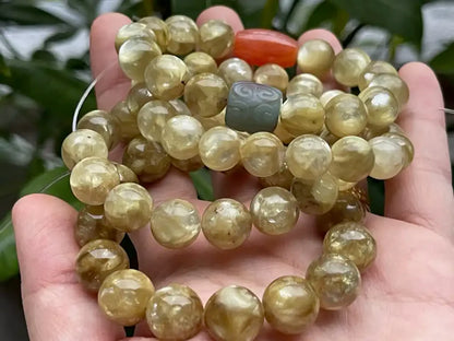 Brazil Golden Mica Bracelet 10-12mm A Grade 100% Natural Crystal Gemstone - JING WEN CRYSTAL