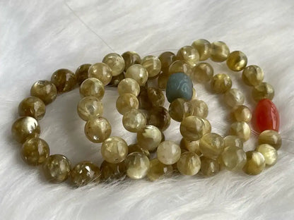 Brazil Golden Mica Bracelet 10-12mm A Grade 100% Natural Crystal Gemstone - JING WEN CRYSTAL